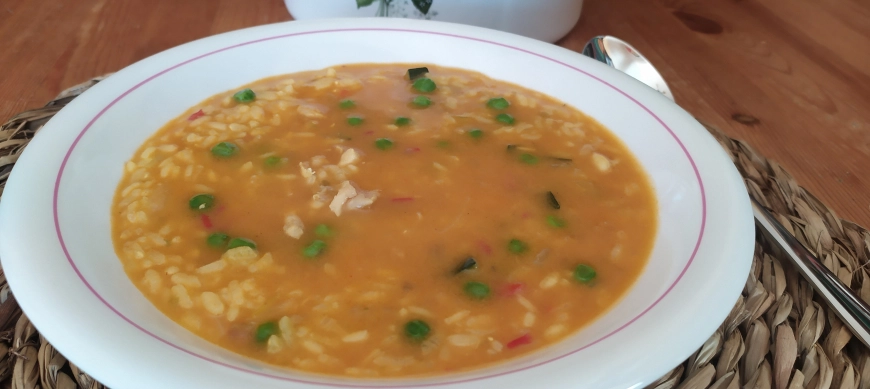 Arroz caldoso con pollo