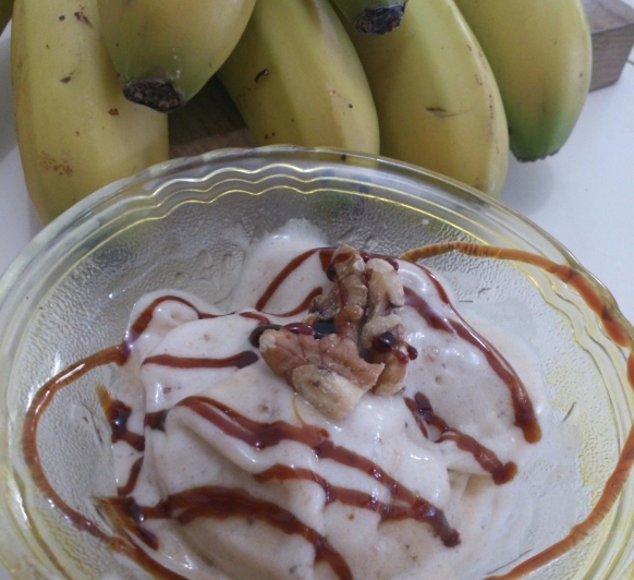 Helado de plátano sano, fácil y natural