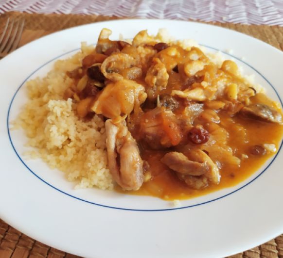 Pollo al estilo marroquí con cuscús (Melilla)