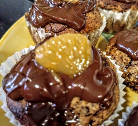 Bizcochitos de avena, chocolate y mandarina