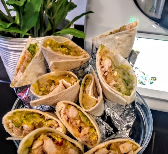 Wraps de pollo con pilla