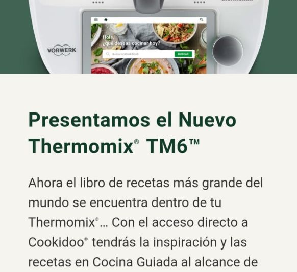 Nuevo Thermomix tm6 siente la inovacion